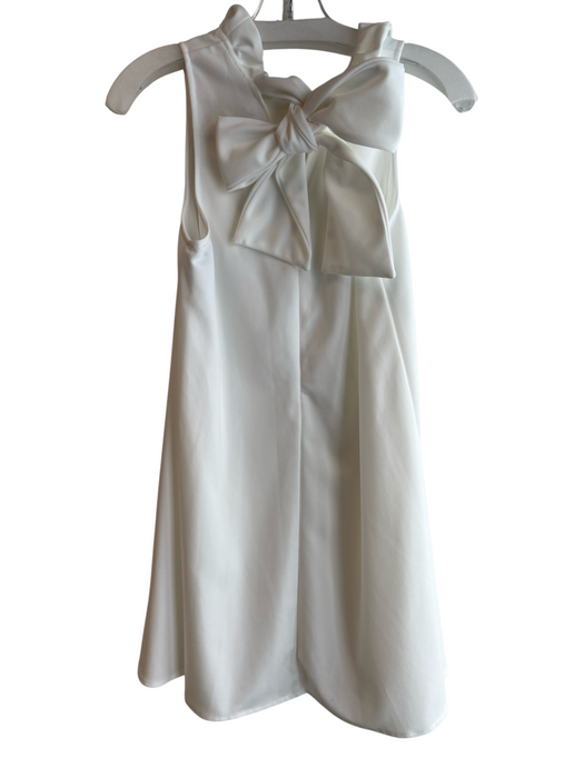 Pomander Place Size S White Polyester Halter Neck Ruffle Detail Sleeveless Dress White / S