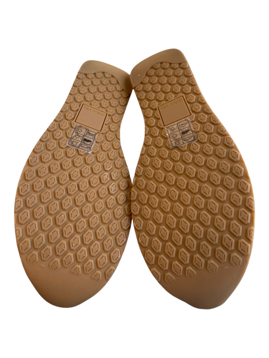 Dolce Vita Shoe Size 8 Beige Leather Chunky Chain Perforated Platform Shoes Beige / 8