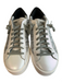 P448 Shoe Size 39 White & Gray Leather & Manmade Almond Toe Lace Up Shoes White & Gray / 39