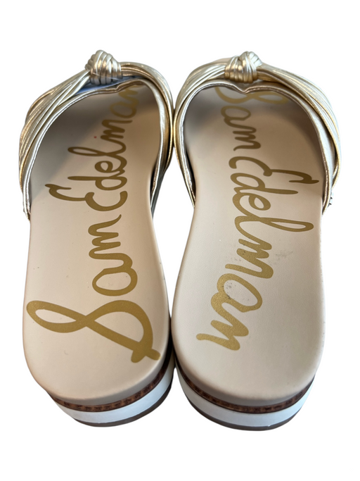 Sam Edelman Shoe Size 8 Beige & Gold Manmade Material Open Toe & Heel Shoes Beige & Gold / 8