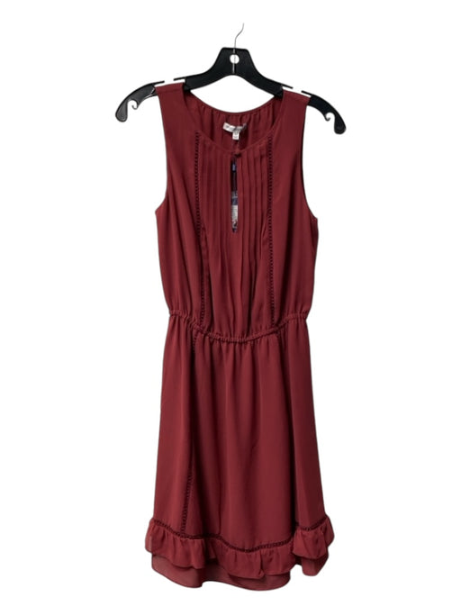 Rebecca Minkoff Size XS Cranberry Polyester Blend Sleeveless Pintuck Dress Cranberry / XS