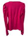 Rebecca Taylor Size M Pink Cotton Blend Puff Shoulder Long Sleeve Round Neck Top Pink / M