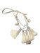 Mignonne Gavigan White & Silver Beads Tassles Mulit Strands Necklace White & Silver