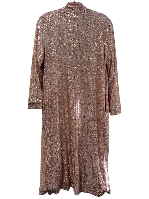 Mare x Anthropolgie Size XS Rose Polyester Sequins Open Front Long Sleeve Jacket Rose / XS