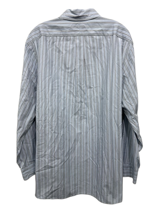 Polo Size XL Blue & Brown Cotton Striped Button Down Men's Long Sleeve Shirt Blue & Brown / XL