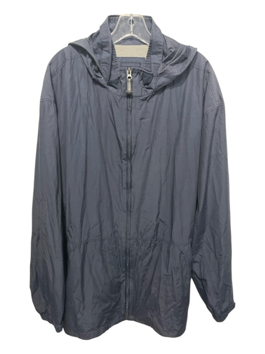 Gap Size XXL Navy Blue Nylon Blend Solid hood Men's Jacket Navy Blue / XXL