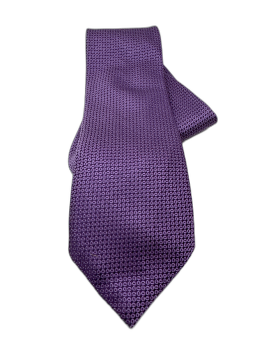 Canali Purple Silk All Over Print Men's Tie Purple