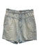Ba&sh Size M Light Wash Cotton Distressed Pleat Detail Shorts Light Wash / M