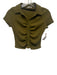 Reformation Size S Olive Green Tencel & Spandex Short Sleeve Buttons Top Olive Green / S