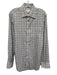 Peter Millar Size M White & Multi Synthetic Grid Button Up Long Sleeve Shirt White & Multi / M