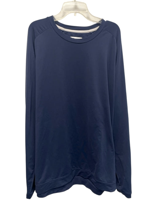 Peter Millar Size XL Navy Synthetic Solid Sweatshirt Men's Long Sleeve Shirt Navy / XL