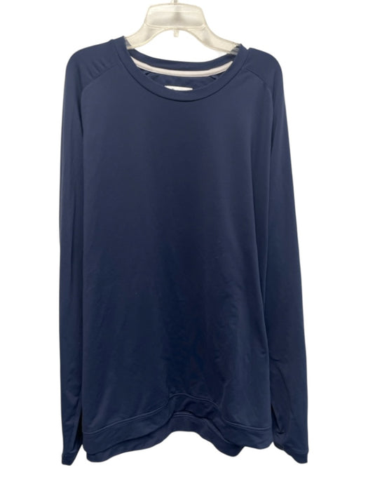 Peter Millar Size XL Navy Synthetic Solid Sweatshirt Men's Long Sleeve Shirt Navy / XL