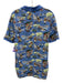 Polo Size L Blue & Beige Cotton Bears Polo Men's Short Sleeve Blue & Beige / L