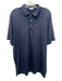 Peter Millar Size L Navy Synthetic Solid Athletic Polo Men's Long Sleeve Shirt Navy / L