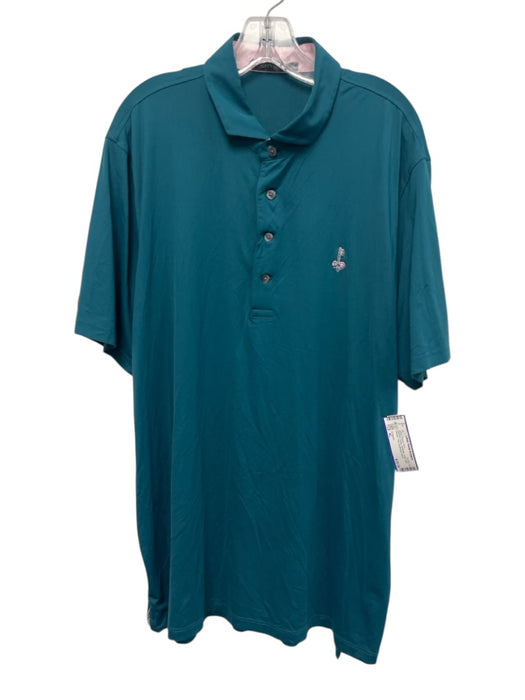 Greyson Size XL Emerald Green Synthetic Solid Athletic Polo Long Sleeve Shirt Emerald Green / XL