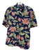 Polo Size XL Blue & Green Cotton Seersucker Floral Button up Long Sleeve Shirt Blue & Green / XL