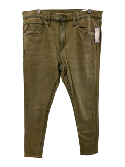 Rag & Bone Size 34 Dark Tan Cotton Blend Solid Skinny Jean Men's Pants Dark Tan / 34