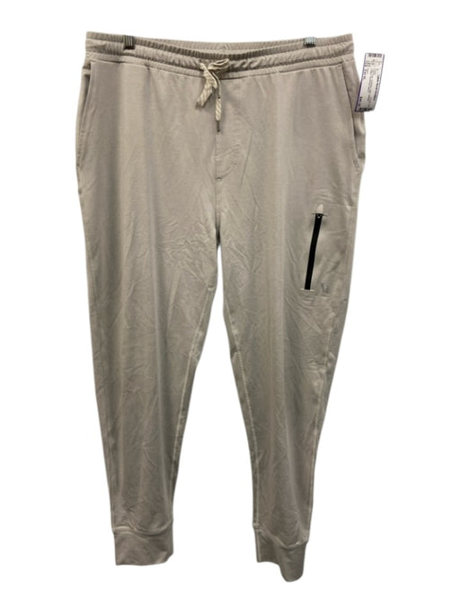 Vuori Size Est XL Light Gray Synthetic Solid Athletic Jogger Men's Pants Light Gray / Est XL