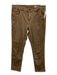 Faherty Size 34 Brown Cotton Blend Solid Jean Men's Pants Brown / 34
