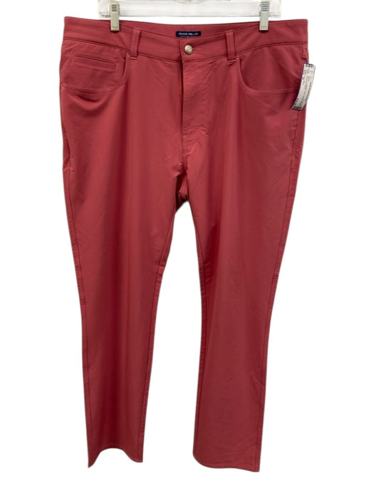 Peter Millar Size 36 Red Synthetic Solid Athletic Khakis Men's Pants Red / 36
