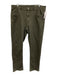 Faherty Size 34 Olive Green Cotton Blend Solid Slim Jean Men's Pants Olive Green / 34