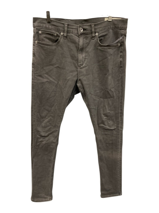 Rag & Bone Size 34 Gray Cotton Blend Washed Skinny Jean Men's Pants Gray / 34
