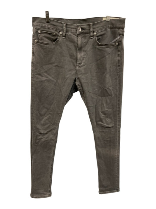 Rag & Bone Size 34 Gray Cotton Blend Washed Skinny Jean Men's Pants Gray / 34