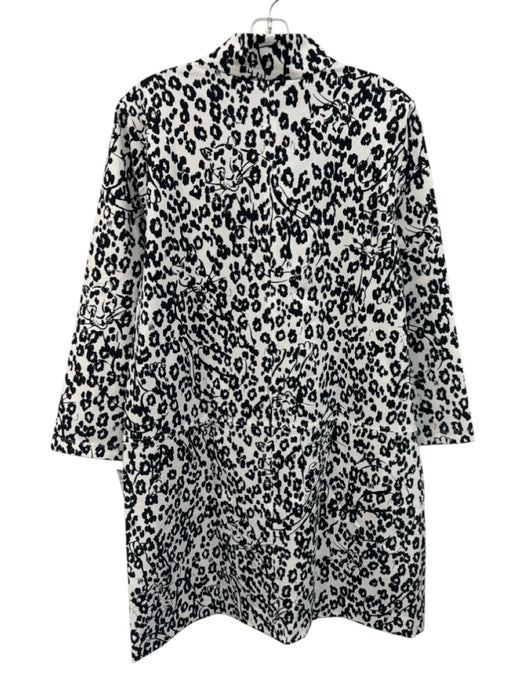Lilly Pulitzer Size XL Black & White Nylon Blend Long Sleeve Floral Dress Black & White / XL