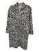 Lilly Pulitzer Size XL Black & White Nylon Blend Long Sleeve Floral Dress Black & White / XL
