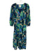 Lilly Pulitzer Size 12 Blue, Green, Pink Cotton Long puff sleeve Floral Dress Blue, Green, Pink / 12