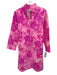 Lilly Pulitzer Size Medium Pink & White Nylon Blend Long Sleeve Floral Dress Pink & White / Medium