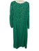 Lilly Pulitzer Size 12 Green & Gold Viscose Blend Long Sleeve V Neck Dress Green & Gold / 12