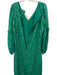 Lilly Pulitzer Size 12 Green & Gold Viscose Blend Long Sleeve V Neck Dress Green & Gold / 12