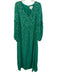 Lilly Pulitzer Size 12 Green & Gold Viscose Blend Long Sleeve V Neck Dress Green & Gold / 12