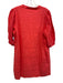 Lilly Pulitzer Size 8 Orange Red Linen Half Sleeve Surplice Pockets Dress Orange Red / 8