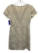 Lilly Pulitzer Size 4 Gold & White Cotton Blend Short Sleeve Zebra Print Dress Gold & White / 4