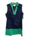 Sail To Sable Size XL Green & Navy Cotton Blend Sleeveless Color Block Dress Green & Navy / XL