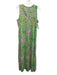 Lilly Pulitzer Size Medium Green, Pink, White Cotton Sleeveless Floral Dress Green, Pink, White / Medium