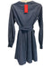 Kayce Hughes Size 4 Dark Wash Cotton Denim Long Sleeve V Neck Piping Dress Dark Wash / 4