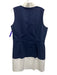 Sail To Sable Size XL Navy Blue & White Cotton Blend Sleeveless V Neck Dress Navy Blue & White / XL