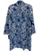 Lilly Pulitzer Size Medium Blue & White Nylon Blend Long Sleeve Floral Dress Blue & White / Medium