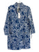 Lilly Pulitzer Size Medium Blue & White Nylon Blend Long Sleeve Floral Dress Blue & White / Medium