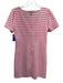 Lilly Pulitzer Size 10 Pink & White Cotton Blend Short Sleeve Striped Dress Pink & White / 10