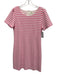 Lilly Pulitzer Size 10 Pink & White Cotton Blend Short Sleeve Striped Dress Pink & White / 10
