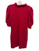 Lilly Pulitzer Size Large Red Cotton Blend Half Sleeve Jacquard Floral Dress Red / Large