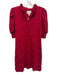Lilly Pulitzer Size Large Red Cotton Blend Half Sleeve Jacquard Floral Dress Red / Large