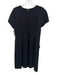 Lilly Pulitzer Size 10 Black Rayon Blend Short Sleeve Floral Buttons Dress Black / 10