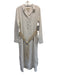 Calypso St. Barth Size Large White & Beige Linen Blend Long Sleeve eyelet Dress White & Beige / Large