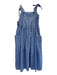Beaufort Bonnet Company Size Large Blue & White Cotton Blend Tie Straps Dress Blue & White / Large