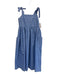 Beaufort Bonnet Company Size Large Blue & White Cotton Blend Tie Straps Dress Blue & White / Large